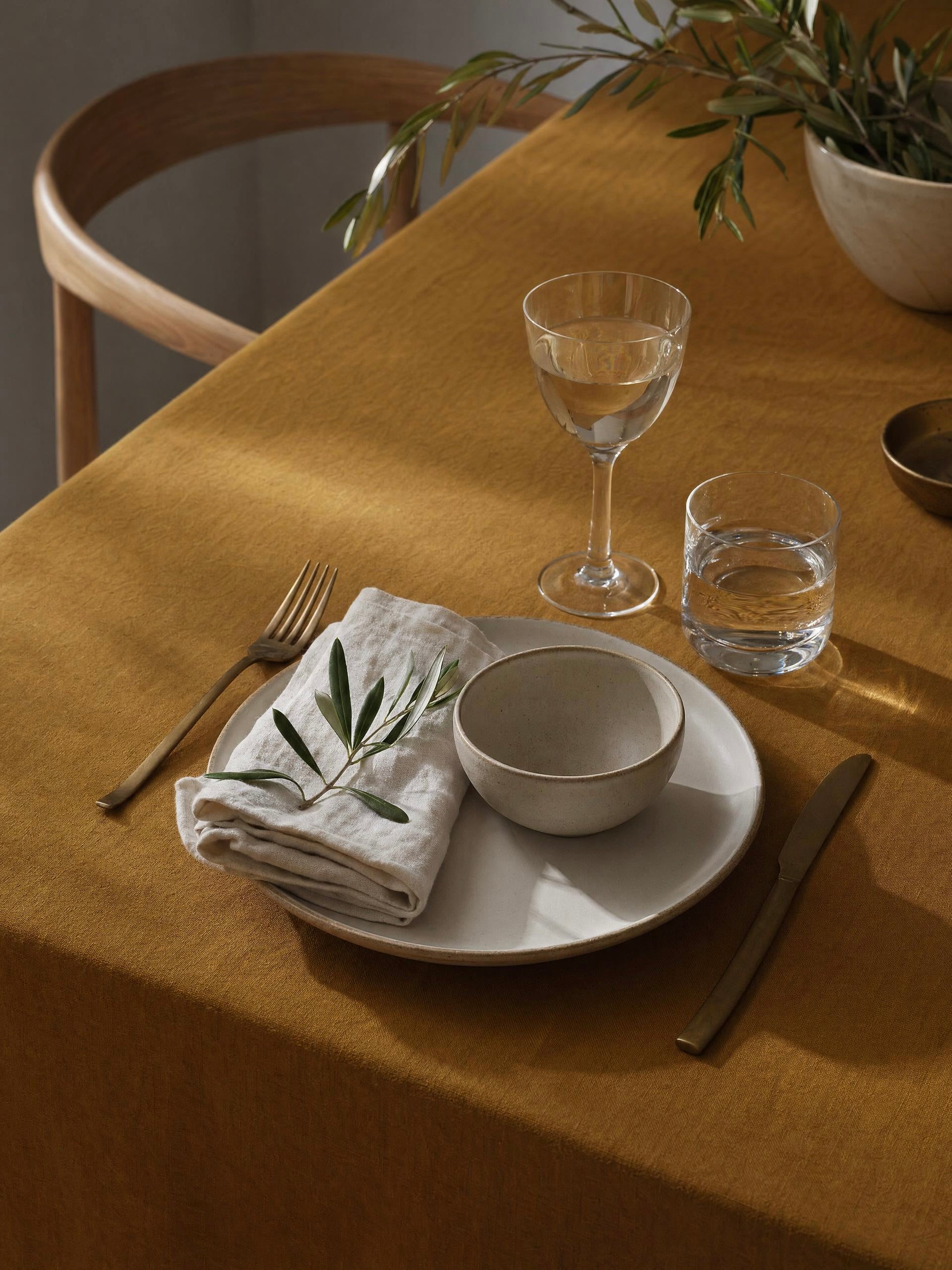 Bronze Linen Tablecloth