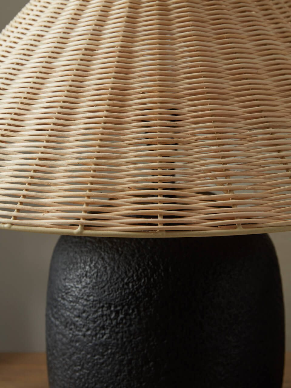 Ligero Ceramic Table Lamp with Rattan Shade