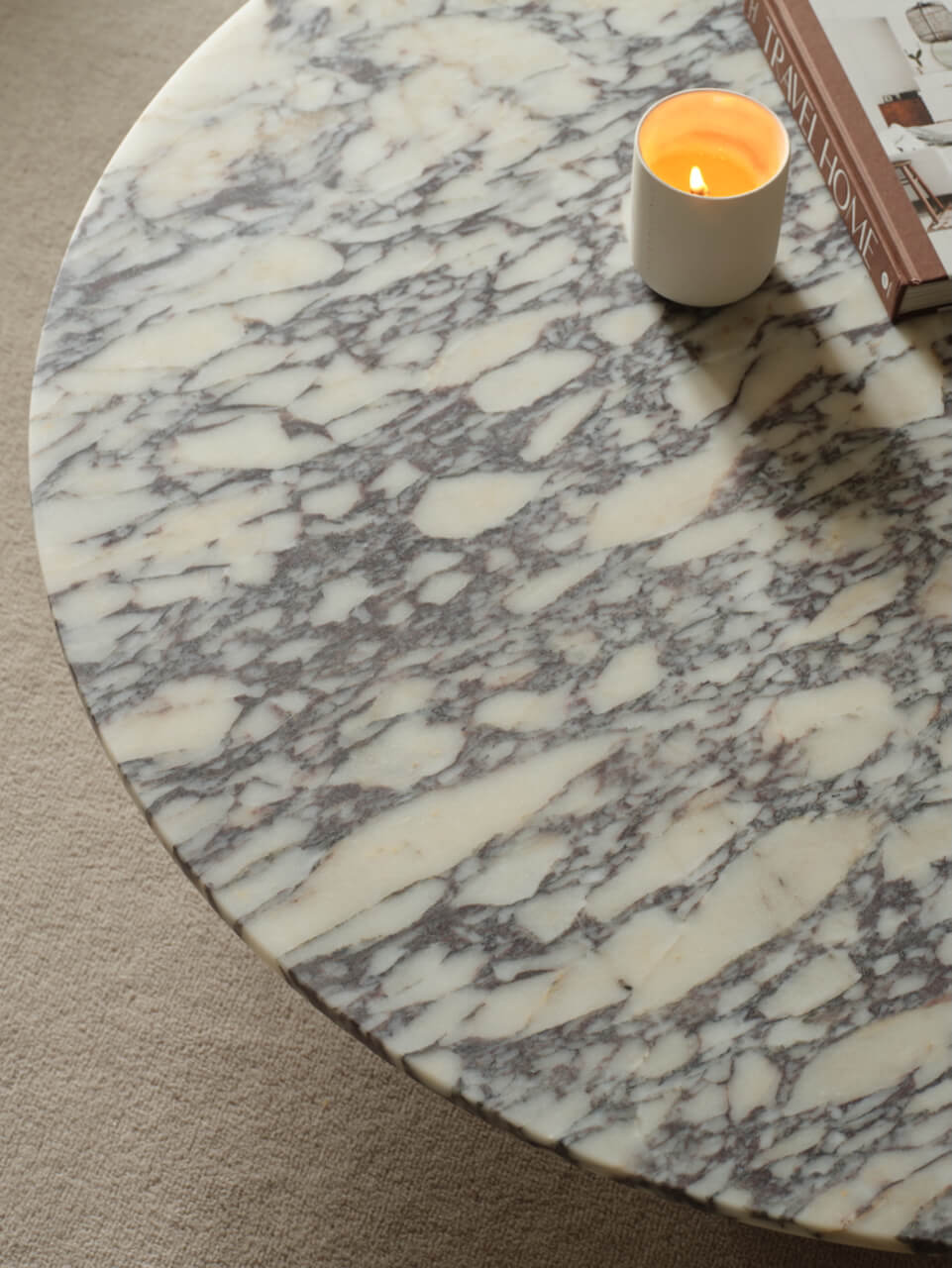Melrose Calacatta Viola Marble Coffee Table