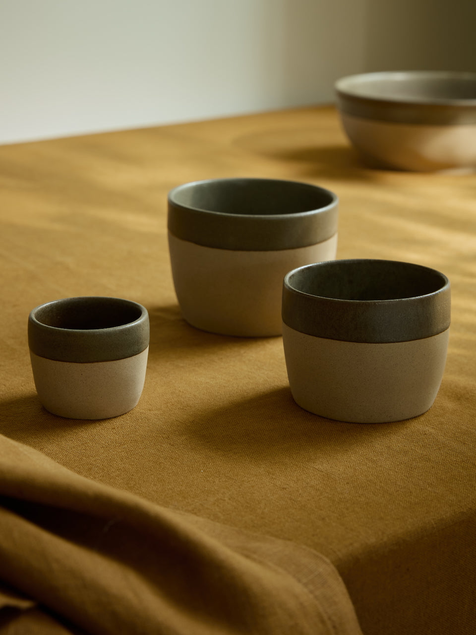 Arenito Olive Stoneware Latte Cup