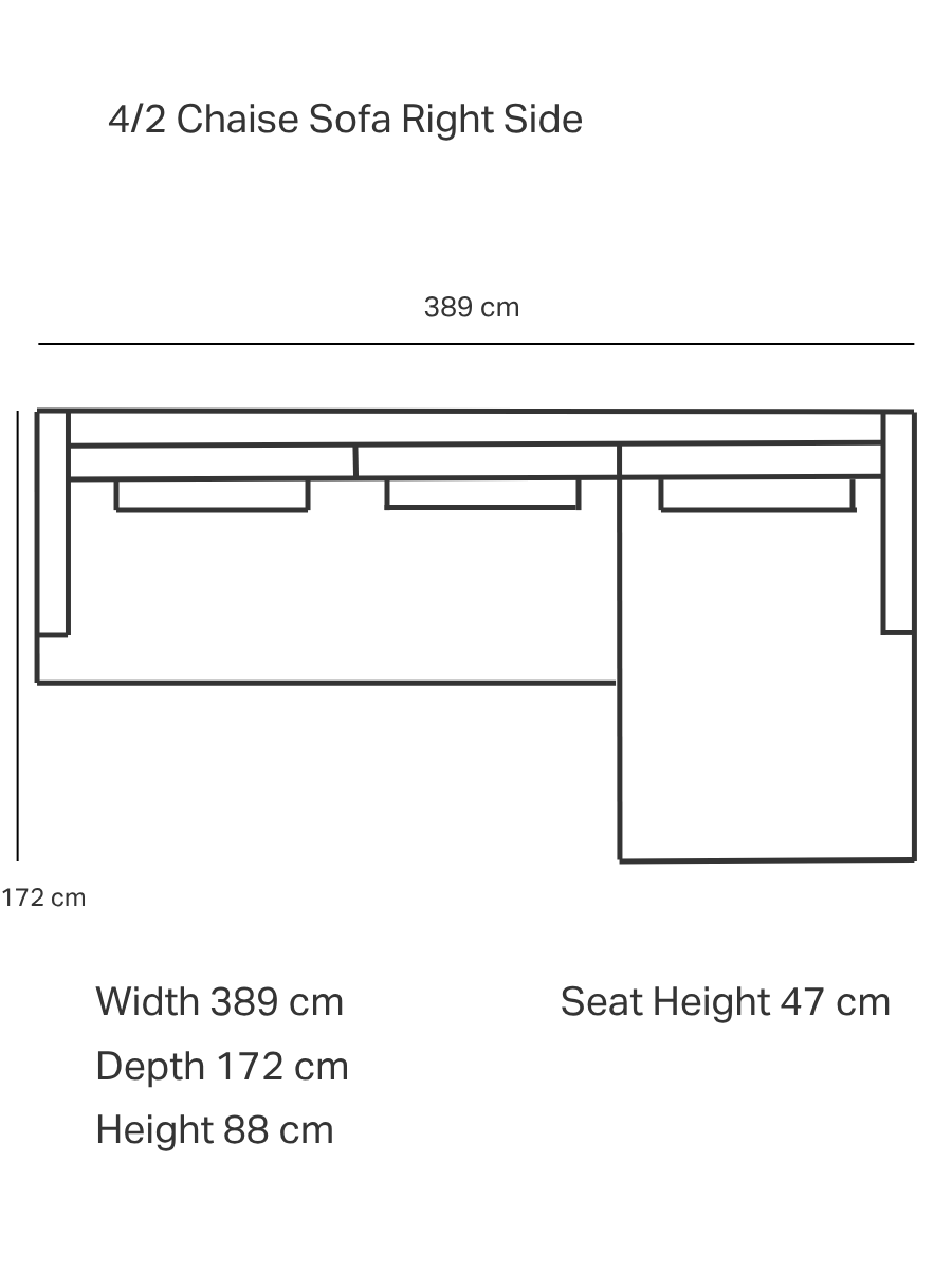Oslo Fabric Chaise Lounge Sofa
