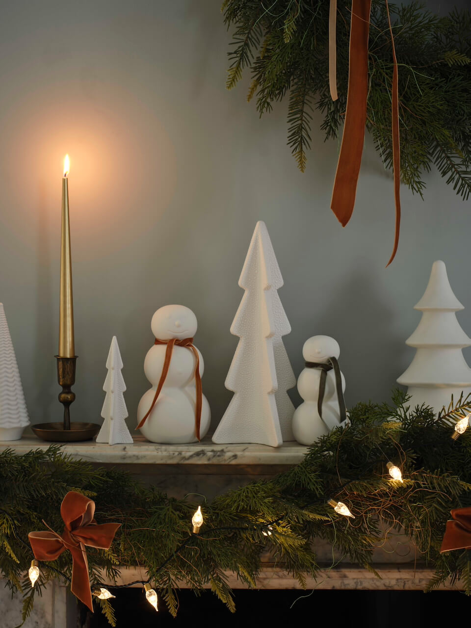 Textured Modern Ceramic Tree Ornament