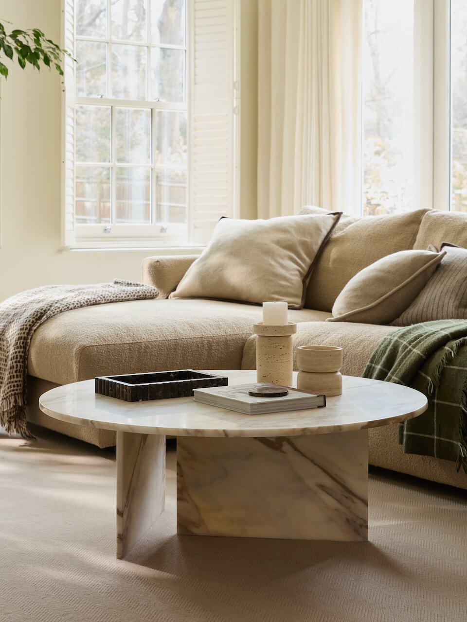 Melrose Calacatta Gold Marble Coffee Table