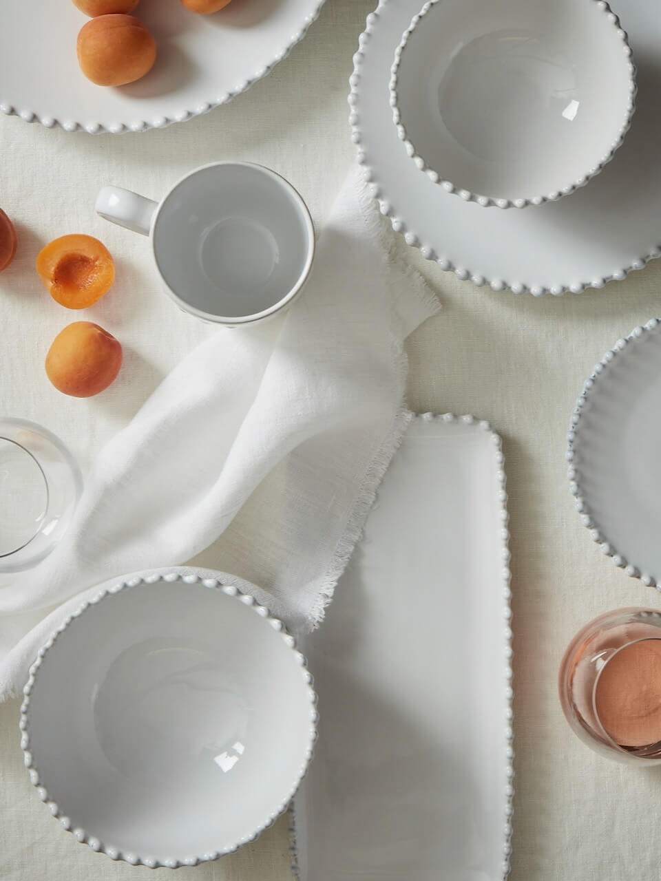 Pearl Stoneware Rectangular Tray