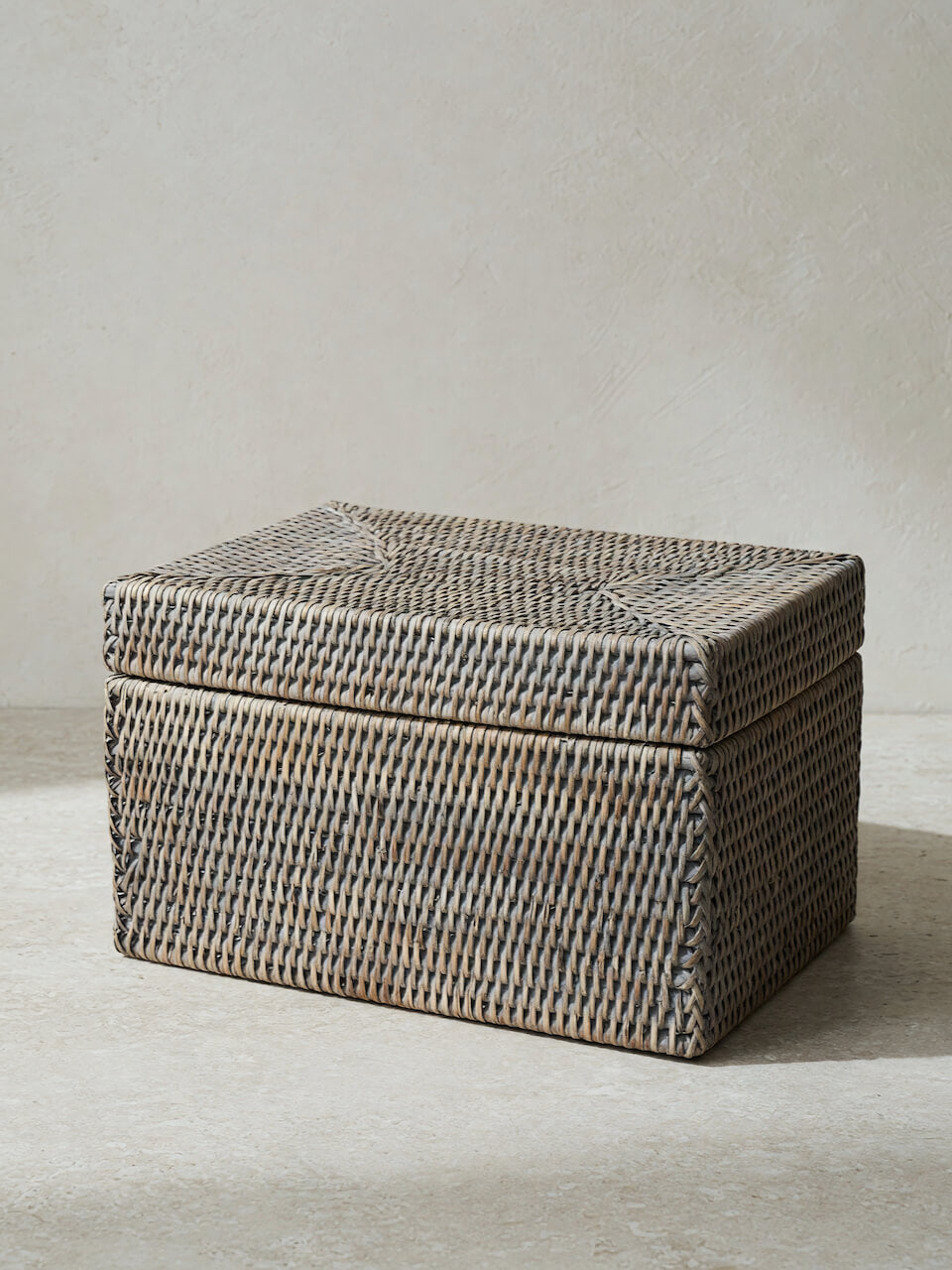 Cullen Rattan Storage Box - Grey