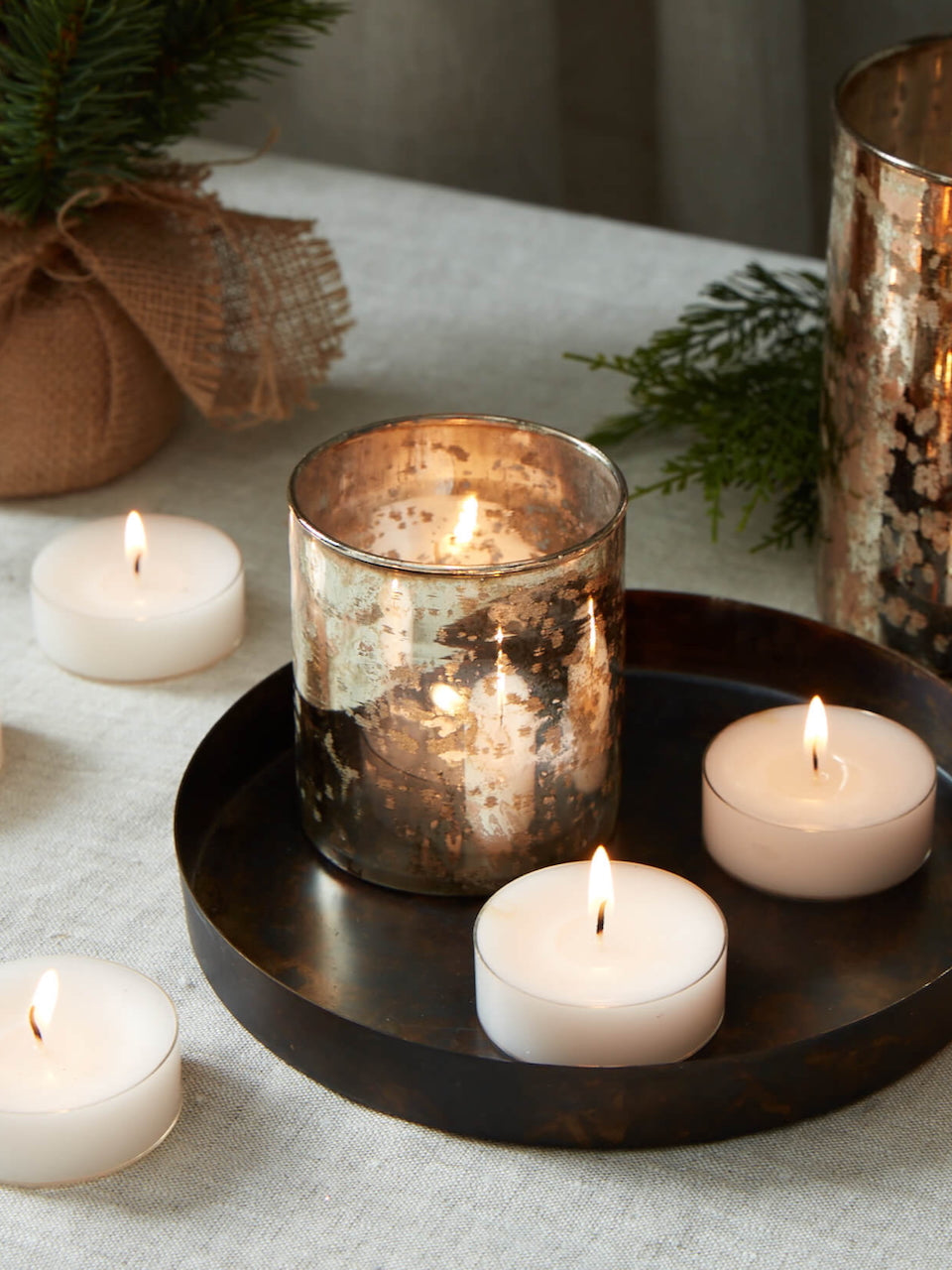 Set of 12 Ivory Large Tealights