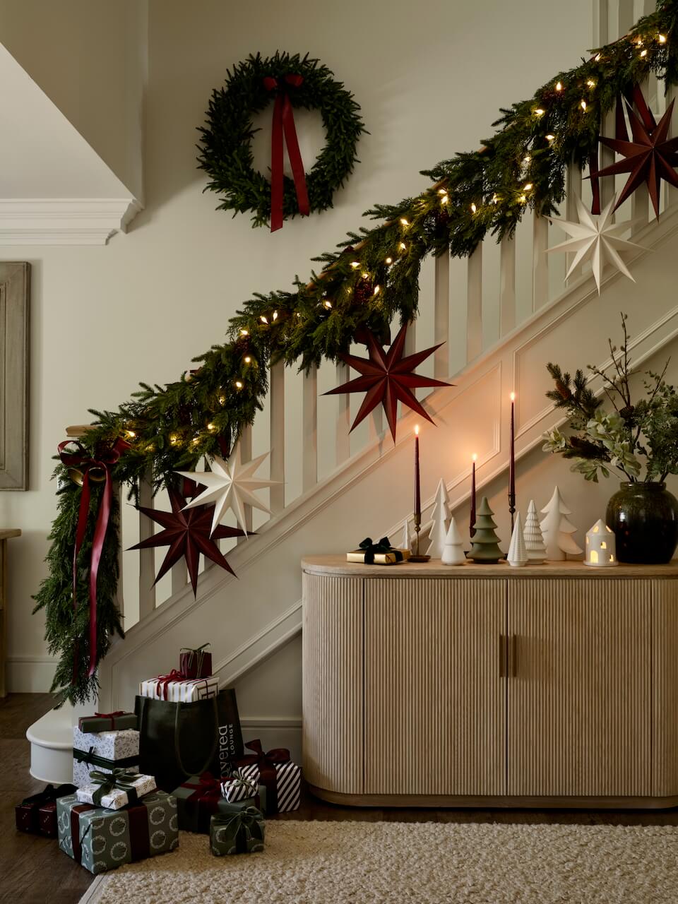 2m Faux Winter Mixed Fir Garland