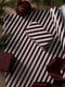 Burgundy/White Stripe
