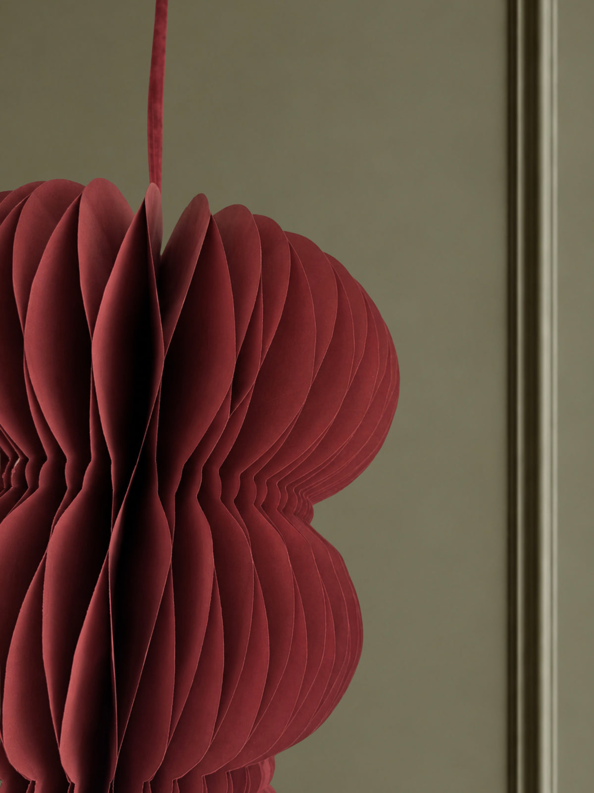 Burgundy Paper Finial Decoration - Large
