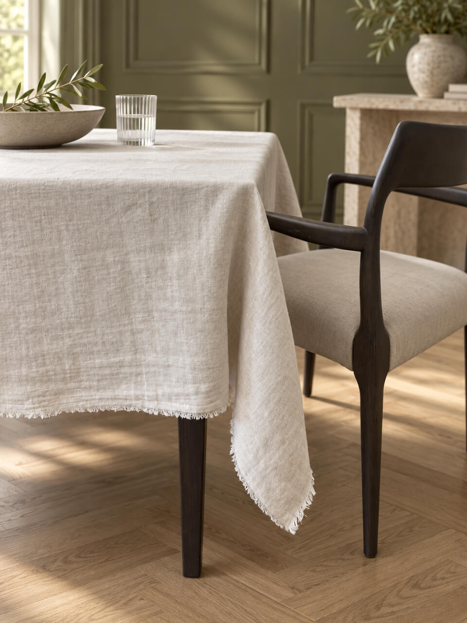 Putty Linen Tablecloth