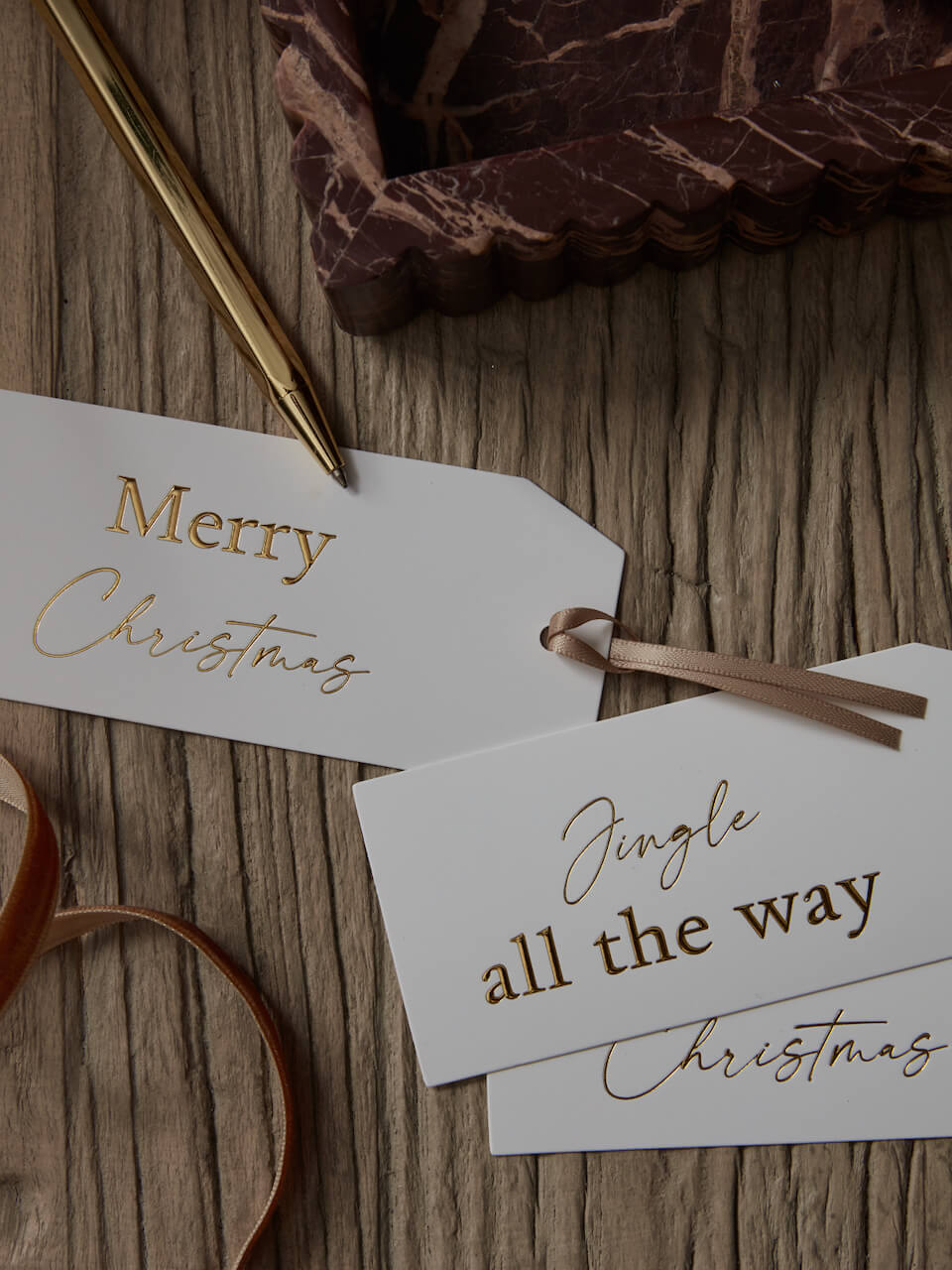Gold Embossed Gift Tags - Set of 20