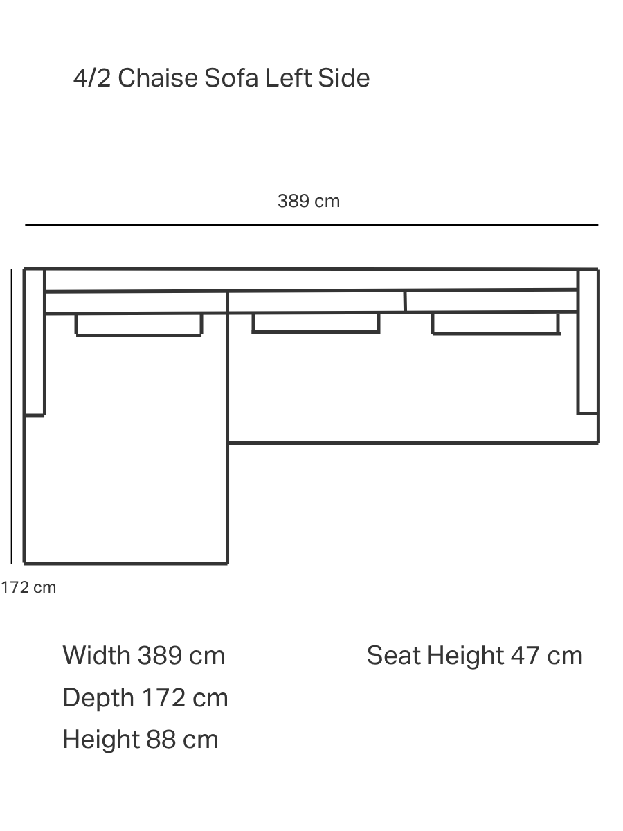 Oslo Fabric Chaise Lounge Sofa