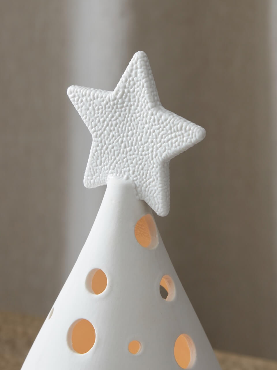 White Ceramic Candlelight Tree Ornament