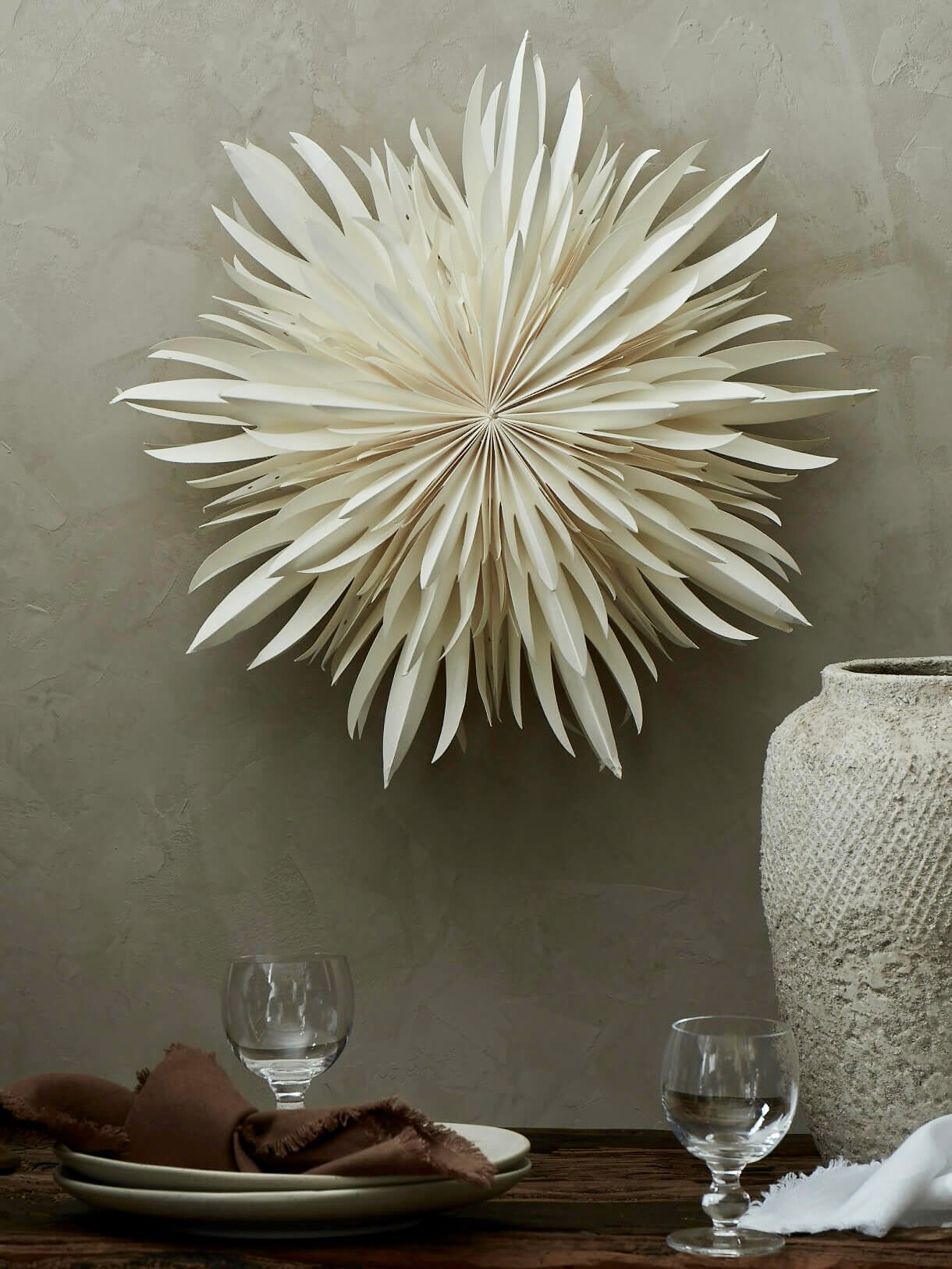 Antique White Paper Snowflake Decoration