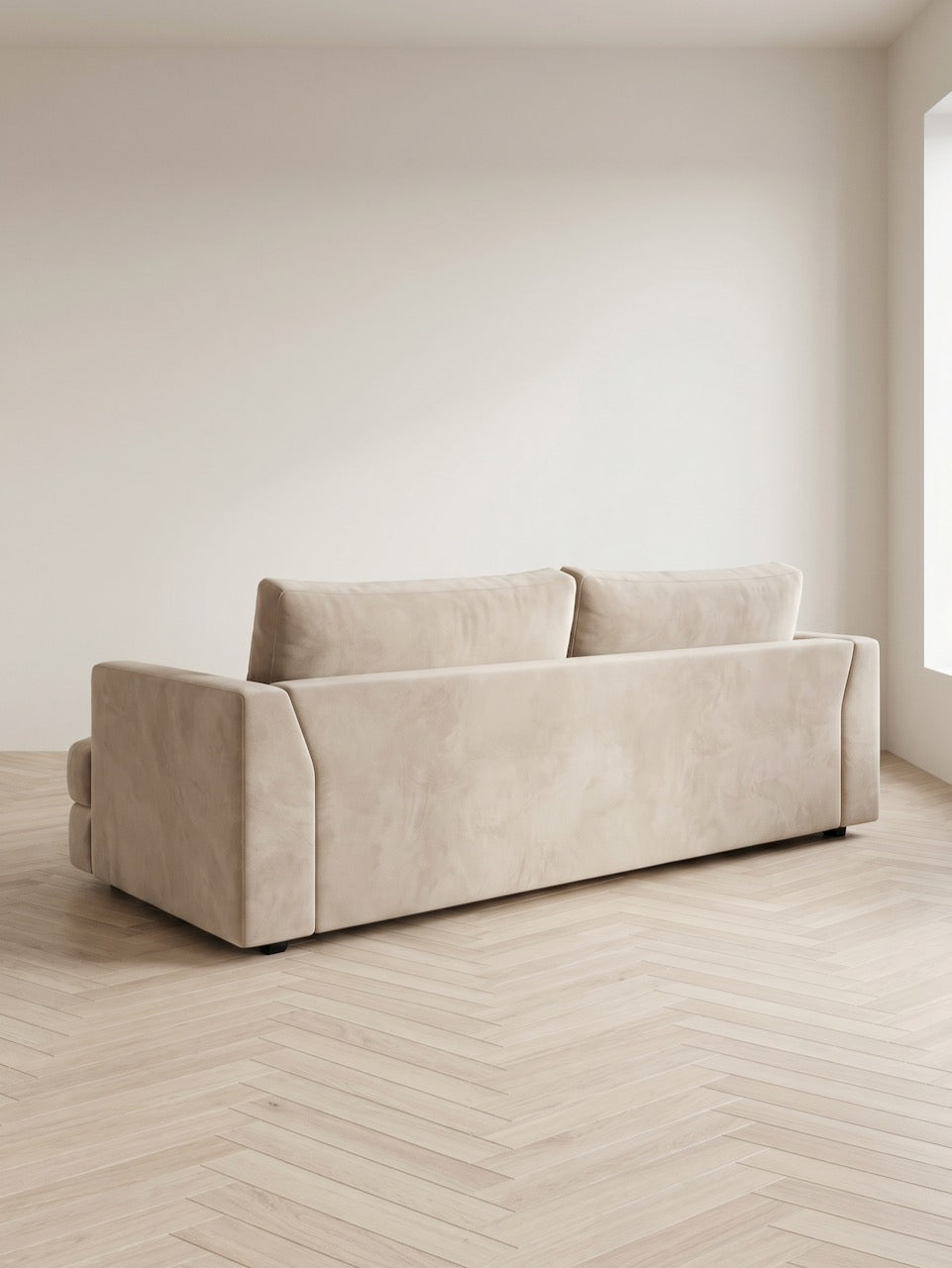 Modern fabric sofa in a stylish contemporary lounge